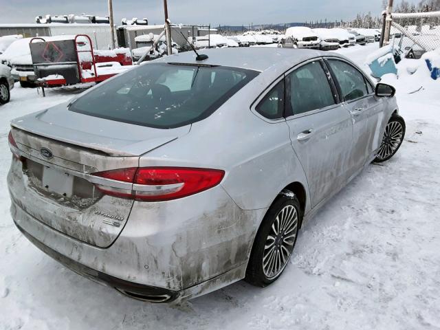 3FA6P0D90JR188654 - 2018 FORD FUSION TIT SILVER photo 4