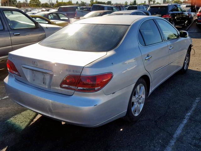 JTHBA30G055138389 - 2005 LEXUS ES 330 SILVER photo 4