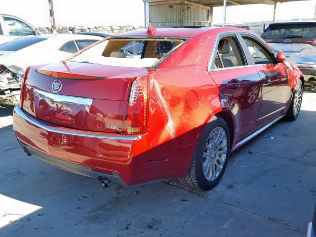 1G6DK5E3XD0156678 - 2013 CADILLAC CTS PERFOR RED photo 4