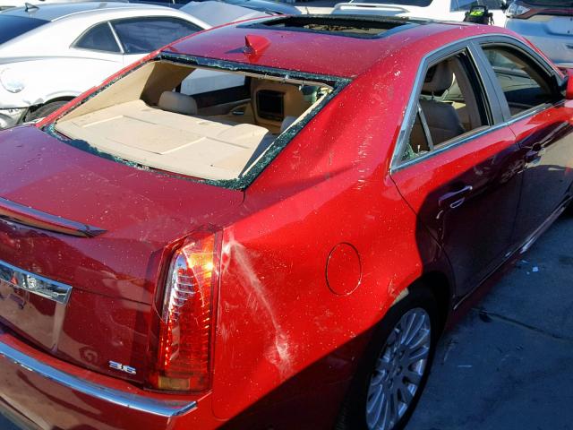 1G6DK5E3XD0156678 - 2013 CADILLAC CTS PERFOR RED photo 9