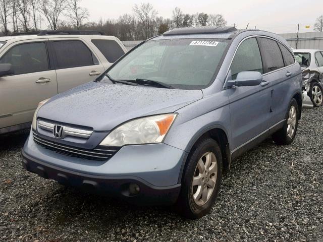 5J6RE48767L001657 - 2007 HONDA CR-V EXL BLUE photo 2