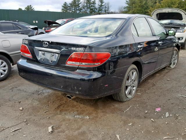 JTHBA30G965161364 - 2006 LEXUS ES 330 BLACK photo 4