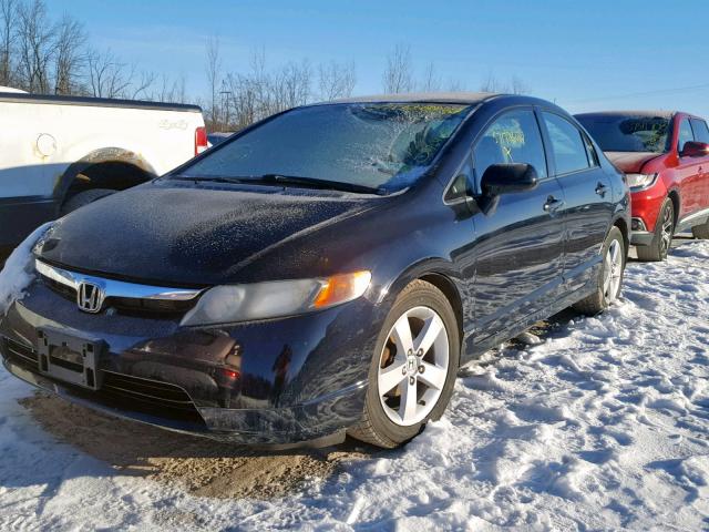 2HGFA169X8H334676 - 2008 HONDA CIVIC EXL BLACK photo 2