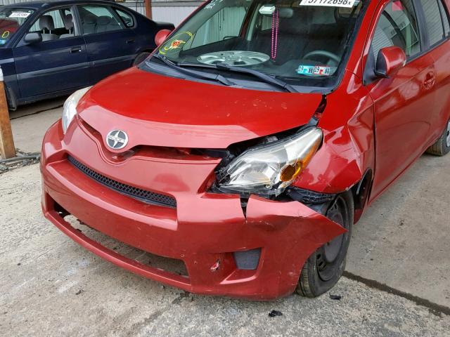 JTKKU10429J044765 - 2009 TOYOTA SCION XD RED photo 9