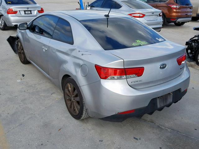 KNAFW6A30C5643893 - 2012 KIA FORTE SX SILVER photo 3