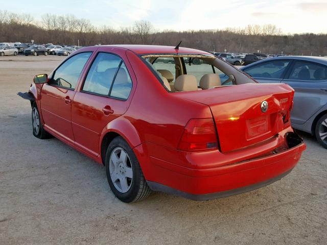 3VWSB69M32M161872 - 2002 VOLKSWAGEN JETTA GLS RED photo 3