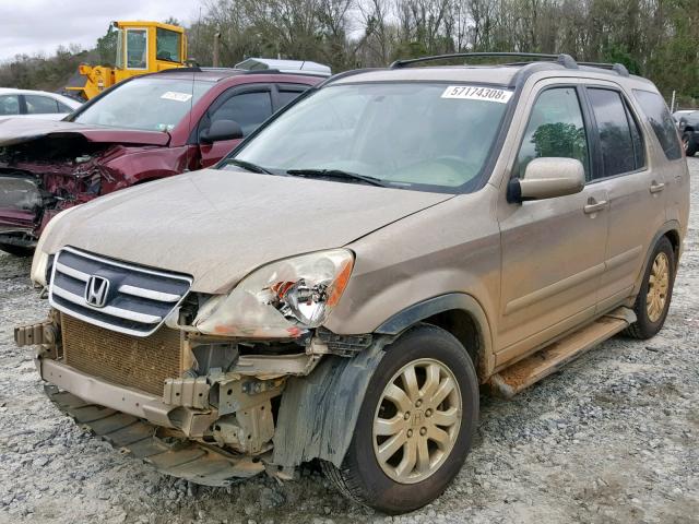 SHSRD78905U322324 - 2005 HONDA CR-V SE GOLD photo 2