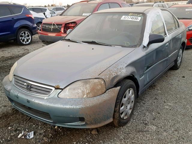 2HGEJ6613YH510910 - 2000 HONDA CIVIC BASE Mavi foto 2