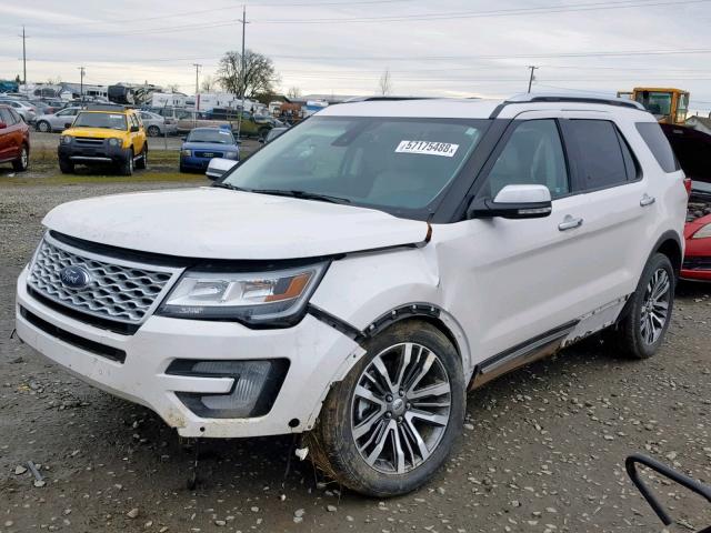 1FM5K8HT6HGC85783 - 2017 FORD EXPLORER P WHITE photo 2