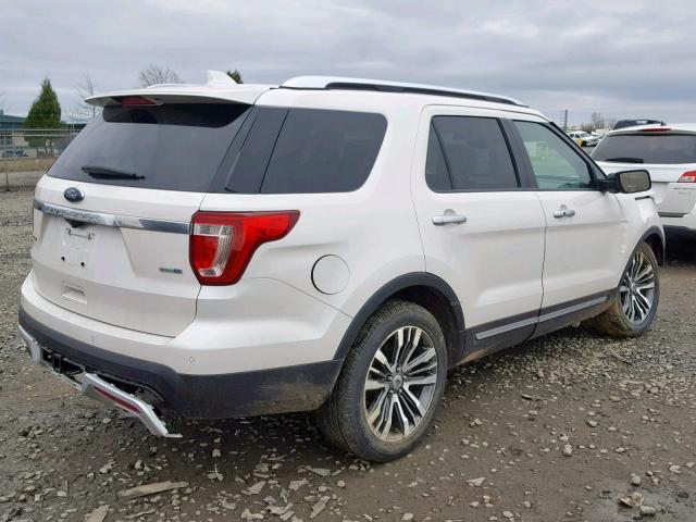 1FM5K8HT6HGC85783 - 2017 FORD EXPLORER P WHITE photo 4