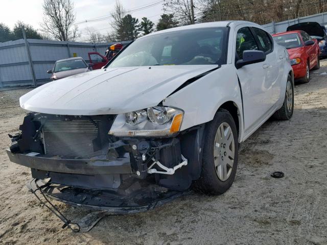 1B3BD4FB0BN578586 - 2011 DODGE AVENGER EX WHITE photo 2