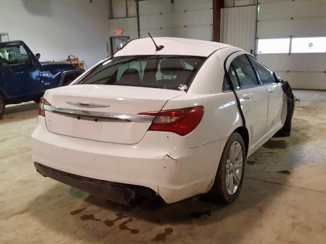 1C3CCBAB8DN763932 - 2013 CHRYSLER 200 LX WHITE photo 4