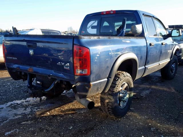 1D7KS28C46J163532 - 2006 DODGE RAM 2500 S BLUE photo 4