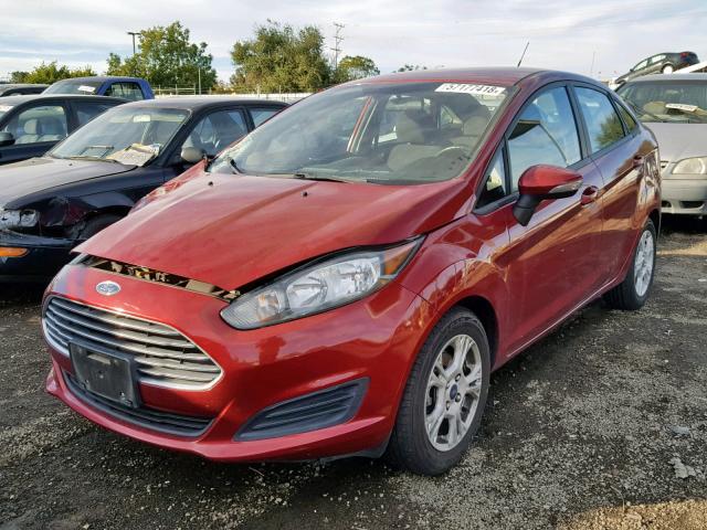 3FADP4BJXEM148645 - 2014 FORD FIESTA SE RED photo 2