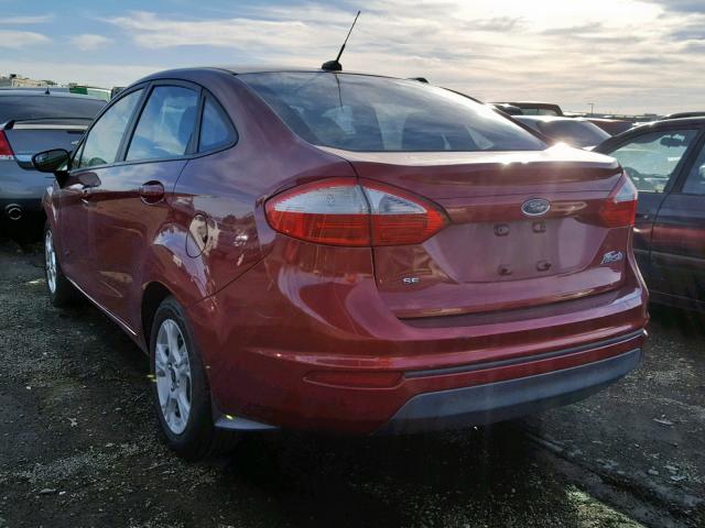 3FADP4BJXEM148645 - 2014 FORD FIESTA SE RED photo 3