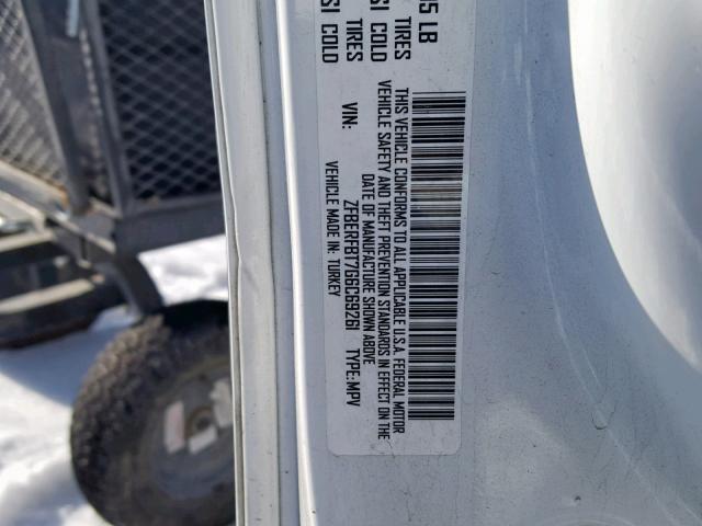ZFBERFBT7G6C69261 - 2016 RAM PROMASTER 白色 照片 10