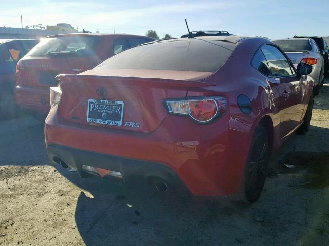 JF1ZNAA18D1730587 - 2013 TOYOTA SCION FR-S RED photo 4