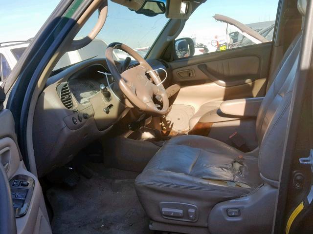 5TDBT48AX2S087538 - 2002 TOYOTA SEQUOIA LI GREEN photo 5