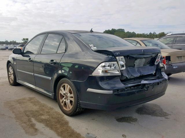 YS3FD49Y671002105 - 2007 SAAB 9-3 2.0T BLACK photo 3