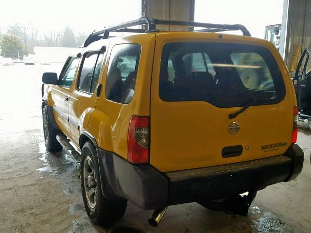 5N1MD28Y72C525176 - 2002 NISSAN XTERRA SE YELLOW photo 3