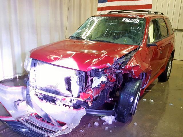 4M2CN9HG2AKJ08446 - 2010 MERCURY MARINER PR RED photo 2