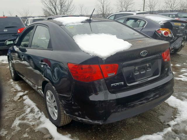 KNAFU4A27C5637218 - 2012 KIA FORTE EX BLACK photo 3