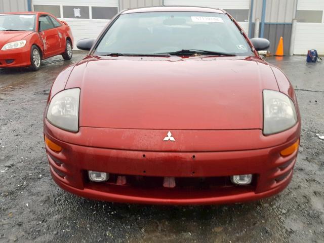 4A3AC84H22E100579 - 2002 MITSUBISHI ECLIPSE GT RED photo 9