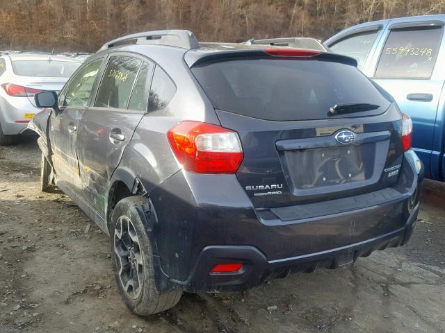 JF2GPABC7H8206163 - 2017 SUBARU CROSSTREK BLACK photo 3