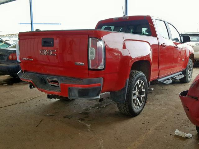 1GTG6BE35F1145579 - 2015 GMC CANYON SLE RED photo 4