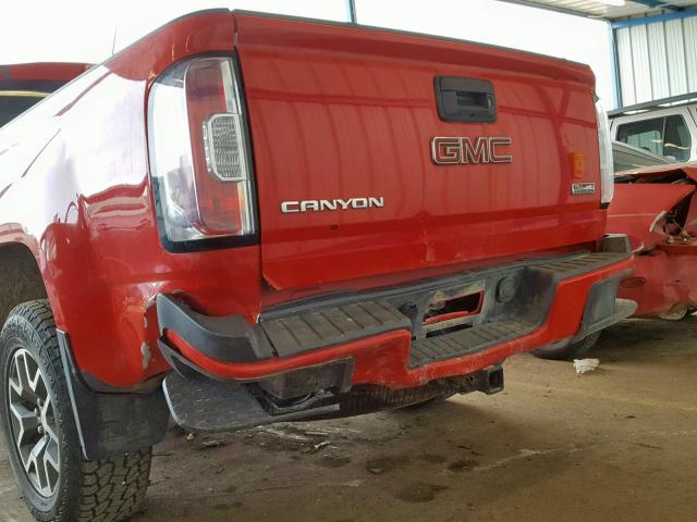 1GTG6BE35F1145579 - 2015 GMC CANYON SLE RED photo 9