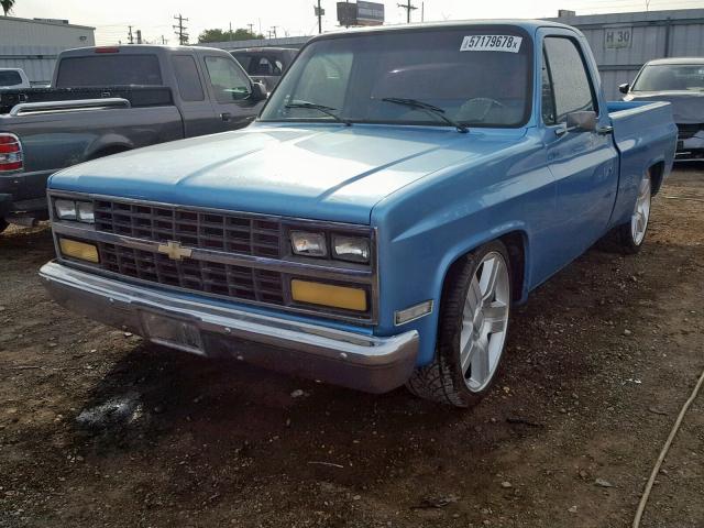 1GCDR14K1HS157478 - 1987 CHEVROLET R10 BLUE photo 2