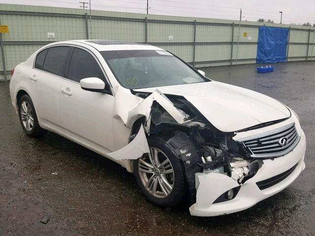 JN1CV6ARXDM759710 - 2013 INFINITI G37 WHITE photo 1