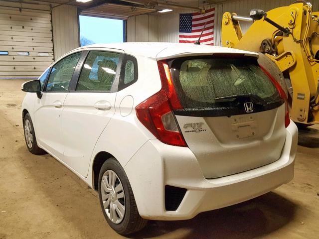 JHMGK5H52GS006966 - 2016 HONDA FIT LX WHITE photo 3