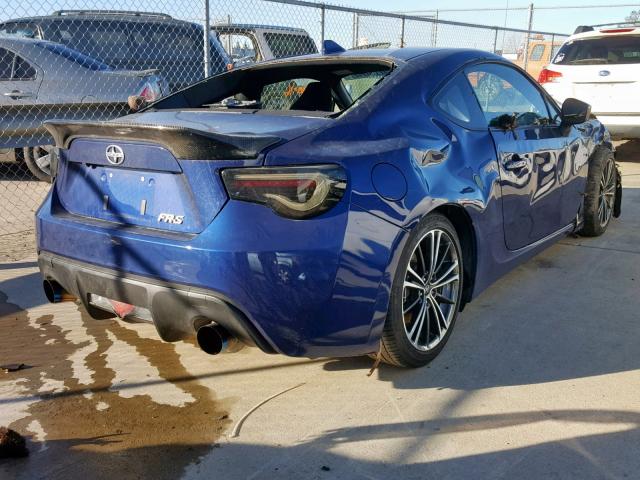 JF1ZNAA10G8709017 - 2016 TOYOTA SCION FR-S BLUE photo 4