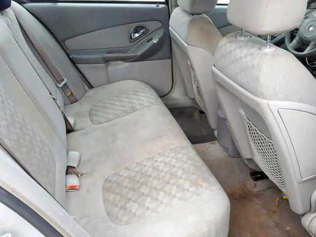 1G1ZT54845F215504 - 2005 CHEVROLET MALIBU LS GRAY photo 6