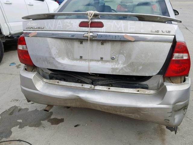 1G1ZT54845F215504 - 2005 CHEVROLET MALIBU LS GRAY photo 9
