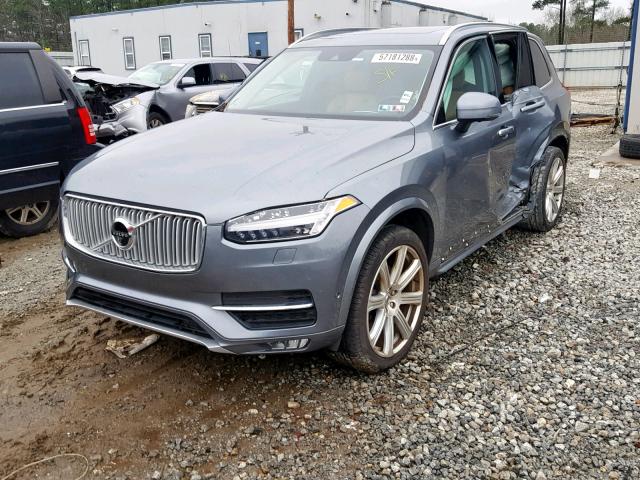 YV4A22PLXG1017447 - 2016 VOLVO XC90 T6 GRAY photo 2