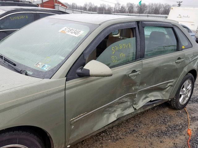 1G1ZT61876F191761 - 2006 CHEVROLET MALIBU MAX მწვანე ფოტო 10