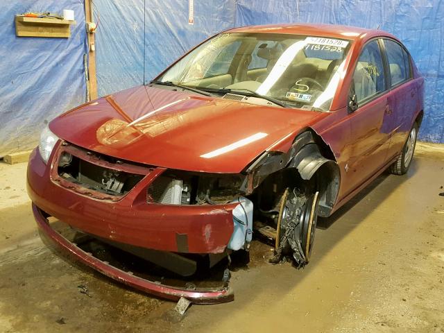 1G8AJ55F57Z174609 - 2007 SATURN ION LEVEL RED photo 2