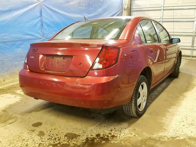 1G8AJ55F57Z174609 - 2007 SATURN ION LEVEL RED photo 4