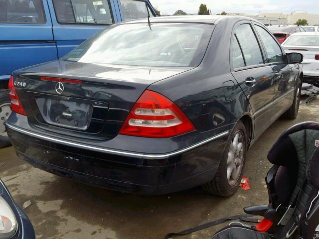 WDBRF61J92F161087 - 2002 MERCEDES-BENZ C 240 BLACK photo 4