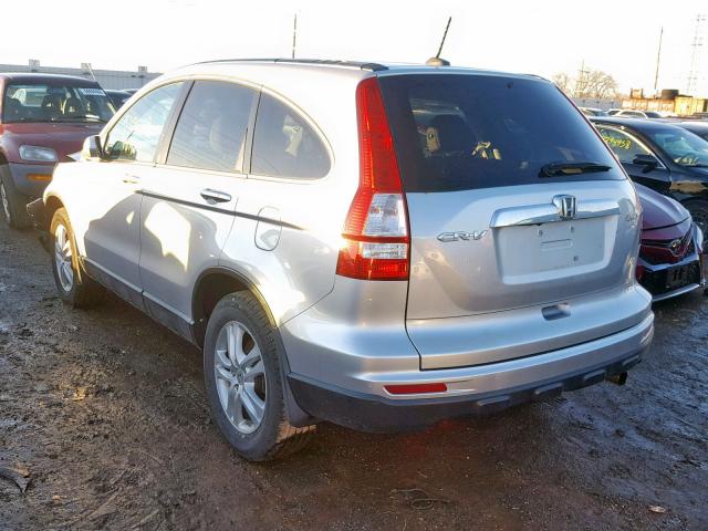 5J6RE4H73BL012138 - 2011 HONDA CR-V EXL SILVER photo 3