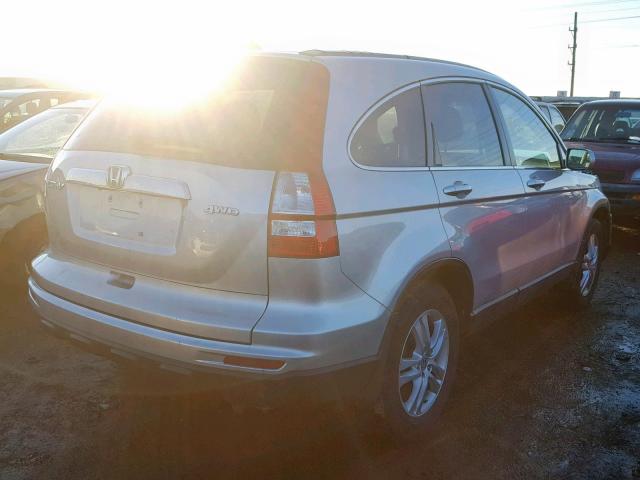 5J6RE4H73BL012138 - 2011 HONDA CR-V EXL SILVER photo 4