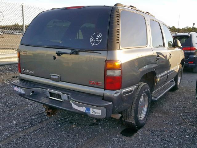 1GKEK13T71R213251 - 2001 GMC YUKON GRAY photo 4