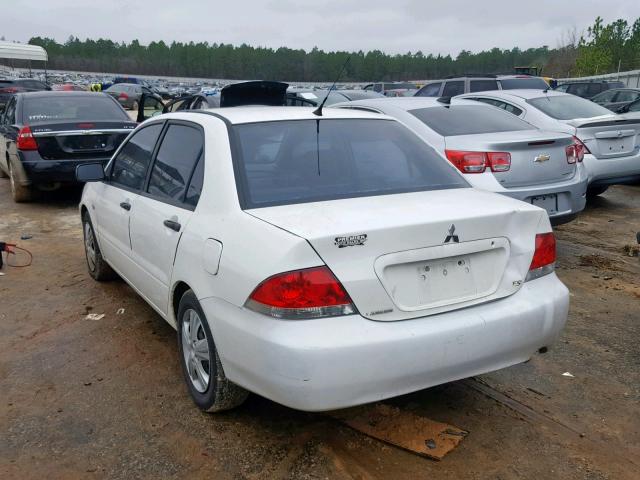 JA3AJ26E46U040176 - 2006 MITSUBISHI LANCER ES WHITE photo 3