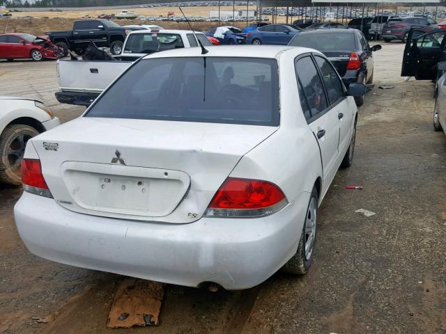 JA3AJ26E46U040176 - 2006 MITSUBISHI LANCER ES WHITE photo 4