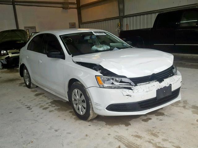 3VW2K7AJ3EM301446 - 2014 VOLKSWAGEN JETTA BASE WHITE photo 1