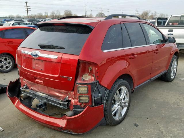 2FMDK4KC0CBA63172 - 2012 FORD EDGE LIMIT RED photo 4