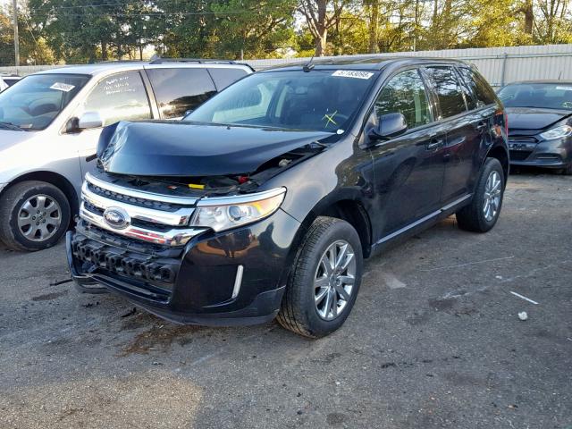 2FMDK4JC8DBA77209 - 2013 FORD EDGE SEL BLACK photo 2