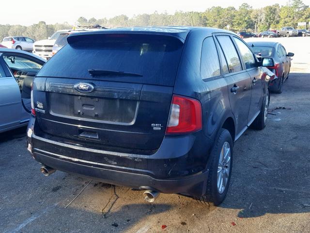 2FMDK4JC8DBA77209 - 2013 FORD EDGE SEL BLACK photo 4